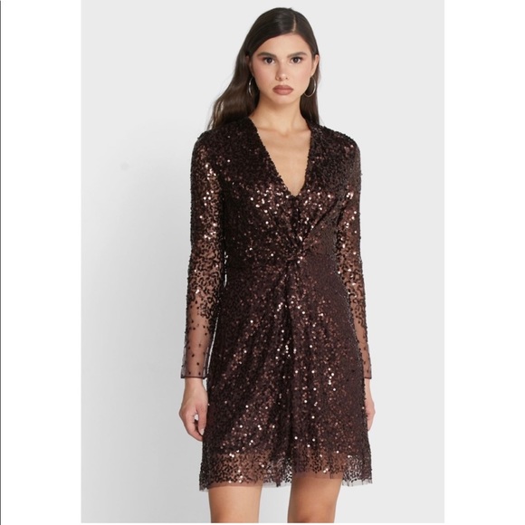 Long Sleeve Sequin Sheath Dress 